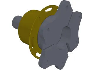 Steering Wheel Quick Release OMP ODS-019 3D Model preview