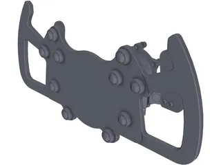 Steering Wheel DTM 3D Model preview