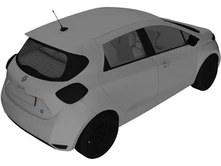Renault Zoe (2012) 3D Model preview