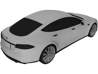 Tesla Model S (2016) 3D Model preview