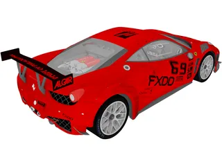 Ferrari 458 GT3 (2014) 3D Model preview