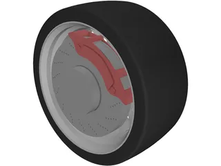 Racing Car Sports Wheel Rim 3D Model preview