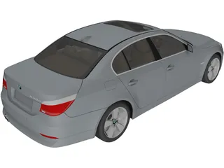BMW 5-series E60 Sedan (2010) 3D Model preview