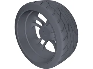 Volkswagen GTD Rims 3D Model preview