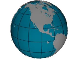 Globe 3D Model preview