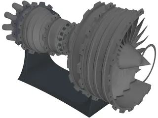 Jet Engine 3D Model preview