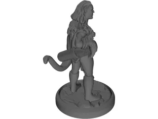 Aasimar Archer 3D Model preview