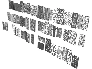 CNC Panels Collection 3D Model preview