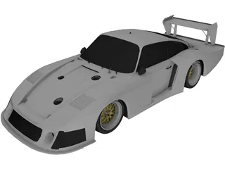 Porsche 935-78 Moby Dick 3D Model preview