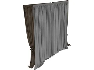 Curtain 3D Model preview