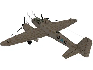 Junkers Ju 88 3D Model preview