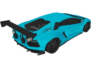 Lamborghini Aventador LB-Works 3D Model preview