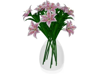 Lily Pink 3D Model preview