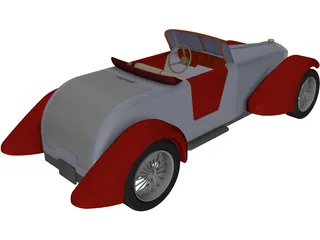 Classic Vehicle 3D Model preview
