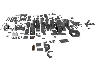 Charlotte Downtown 3D Model preview