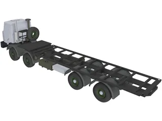 Volat MZKT 65272 8x8 Military Truck 3D Model preview