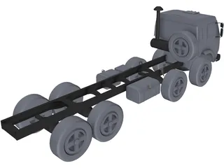 Kamaz 63501 8x8 Military Truck 3D Model preview