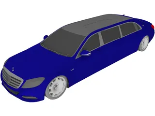 Mercedes-Maybach S600 Pullman 3D Model preview
