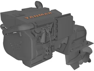 Yanmar 4BY2 180Z 3D Model preview
