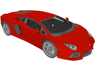 Lamborghini Aventador 3D Model preview
