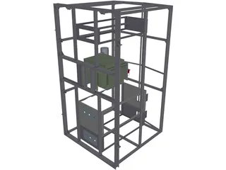Electric Transformer Container 3D Model preview