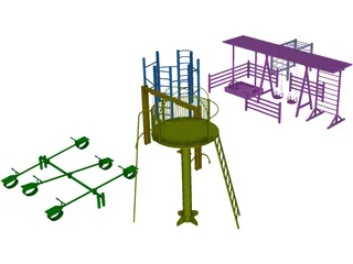Children Playground 3D Model preview
