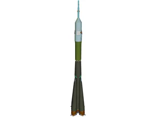 Soyuz-U Rocket Launcher 3D Model preview
