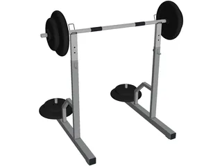 Barbell Gym 3D Model preview
