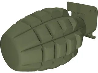 Pineapple Mk2 Grenade 3D Model preview