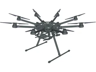 DJI S1000 Spreading Wings 3D Model preview