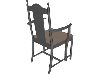 Chair Diner 3D Model preview