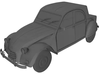 Citroen 2CV AZAM (1969) 3D Model preview