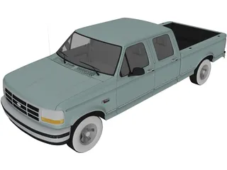 Ford F-150 Crew Cab (1996) 3D Model preview