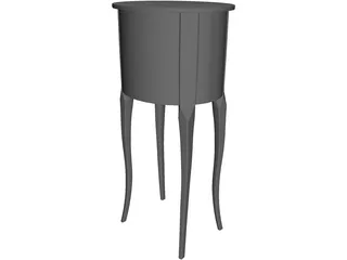 Wooden Antique Table 3D Model preview