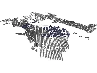 Vancouver City Downtown (Canada) 3D Model preview