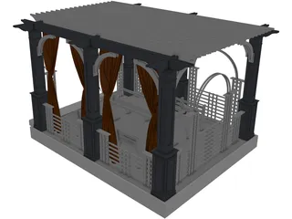 Pergola 3D Model preview