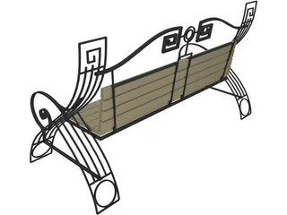 Bench 3D Model preview