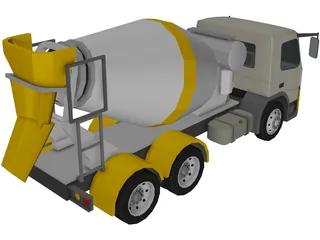 Volvo FM Cement Mixer 3D Model preview