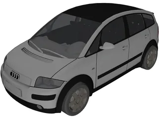 Audi A2 3D Model preview