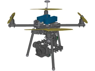 X4 Quadcopter 3D Model preview