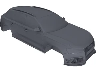Audi RS6 Body 3D Model preview
