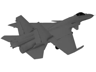 Sukhoi SU-33 Flanker-D 3D Model preview