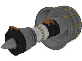 Jet Engine 3D Model preview