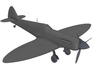 Supermarine Spitfire 3D Model preview