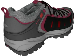 Hiking Boot 3D Model preview