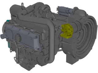 Perkins 1104D-44t Engine 3D Model preview