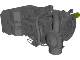 Perkins 1104A-44T Engine 3D Model preview