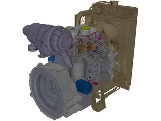 Perkins 403D-11 Engine 3D Model preview