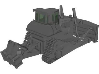 Caterpillar D8 Bulldozer 3D Model preview