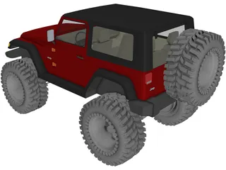 Jeep Wrangler TJ (2006) 3D Model preview